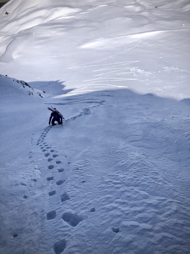 Pointe d'Arpire Beaufortain ski pente raide ski de rando ski de randonnée Arêches Beaufort Roselend ouverture steep ski skiing