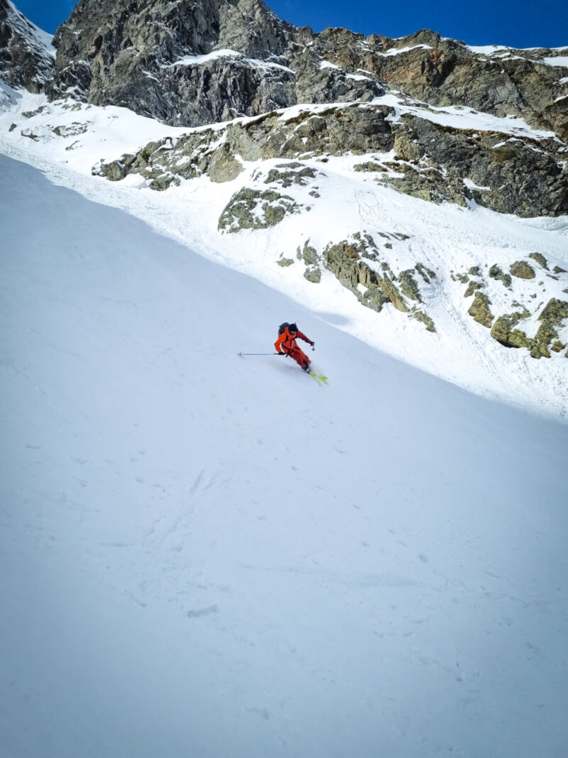 Mont Oreb face nord Aiguille Rouge Mont Blanc ski de randonnée ski de pente raide ski de rando