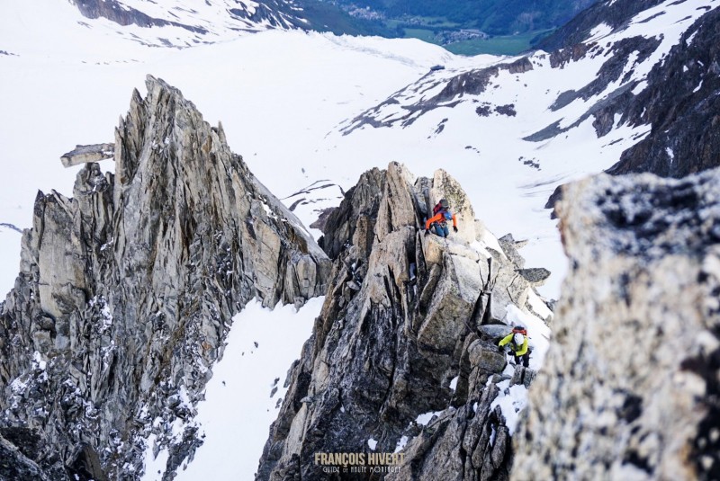 couloir Table aiguille Tour alpinisme Mont Blanc