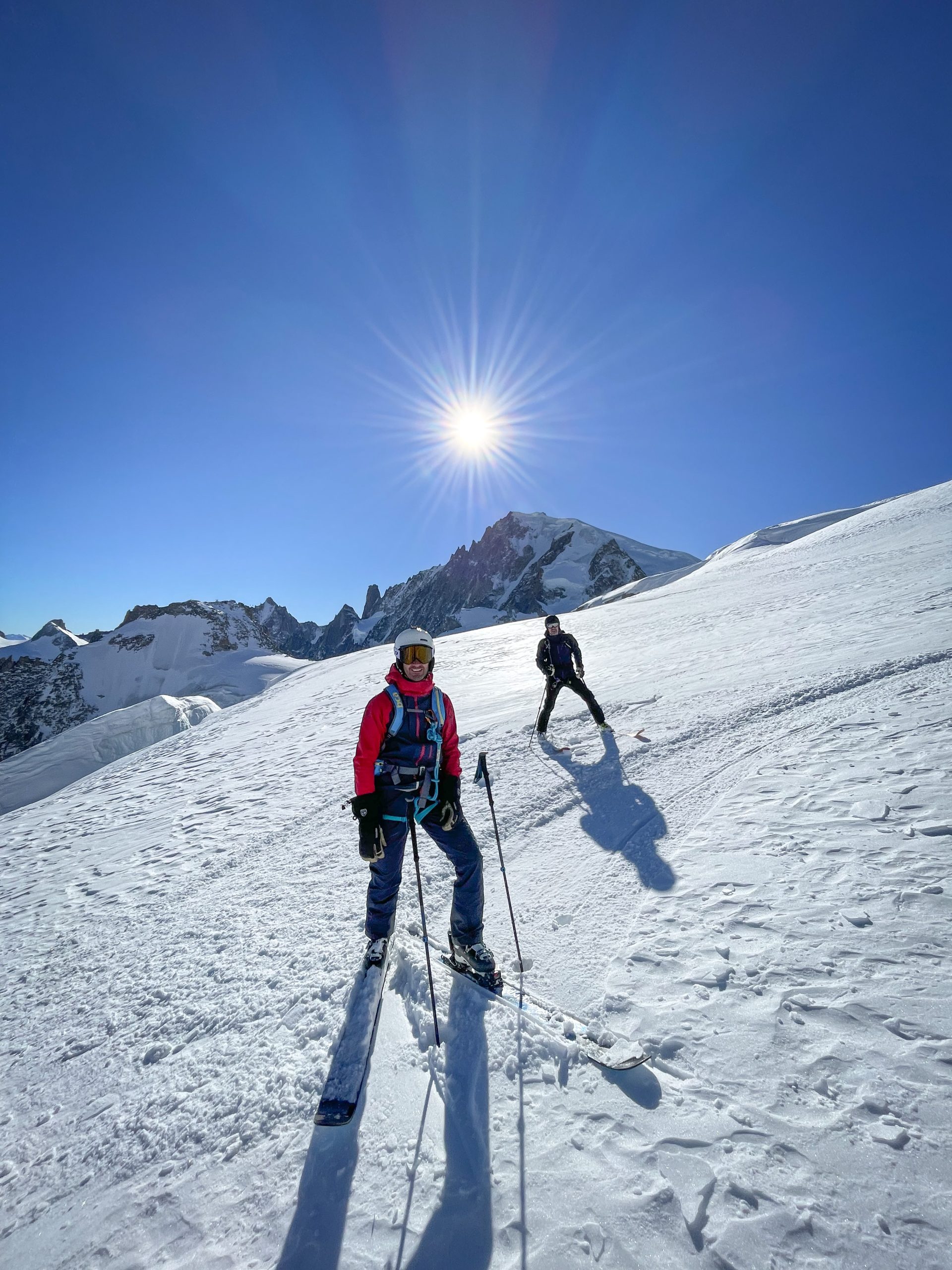 Ski randonnée alpinisme Mont Blanc massif Vallée Blanche aiguille du Midi envers du Plan freeride freeski