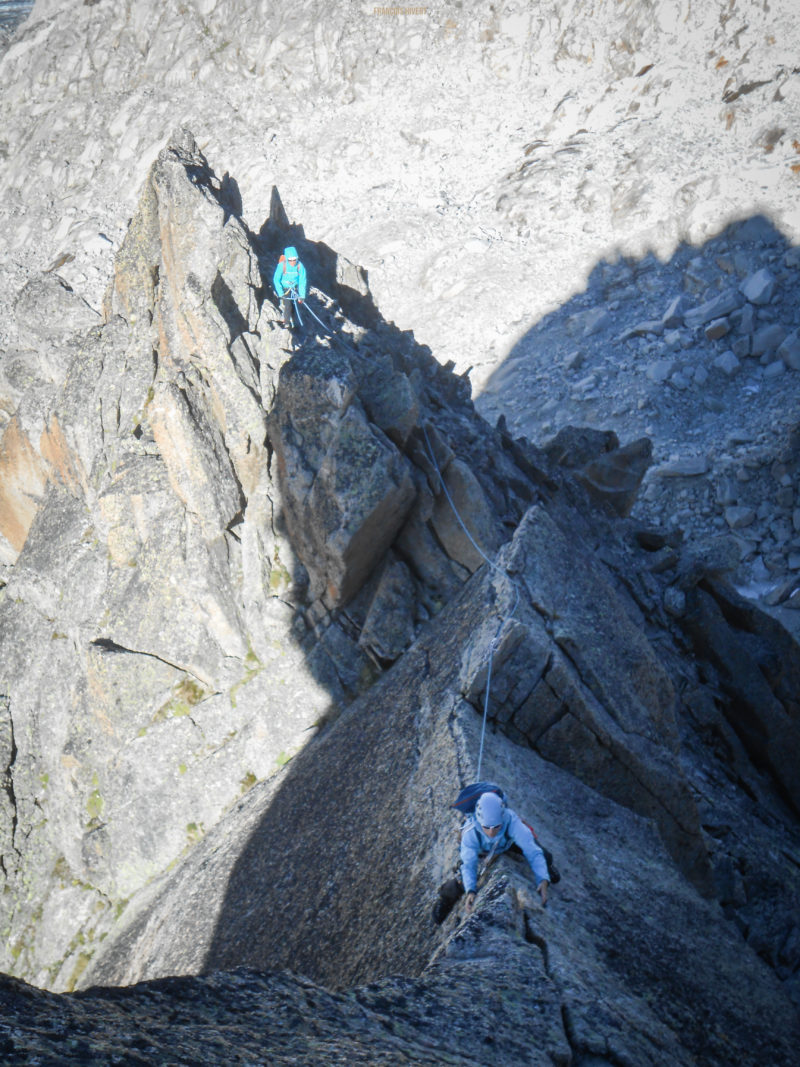 Arête du Rabouin massif du Mont Blanc Chamonix escalade alpinisme Argentière refuge