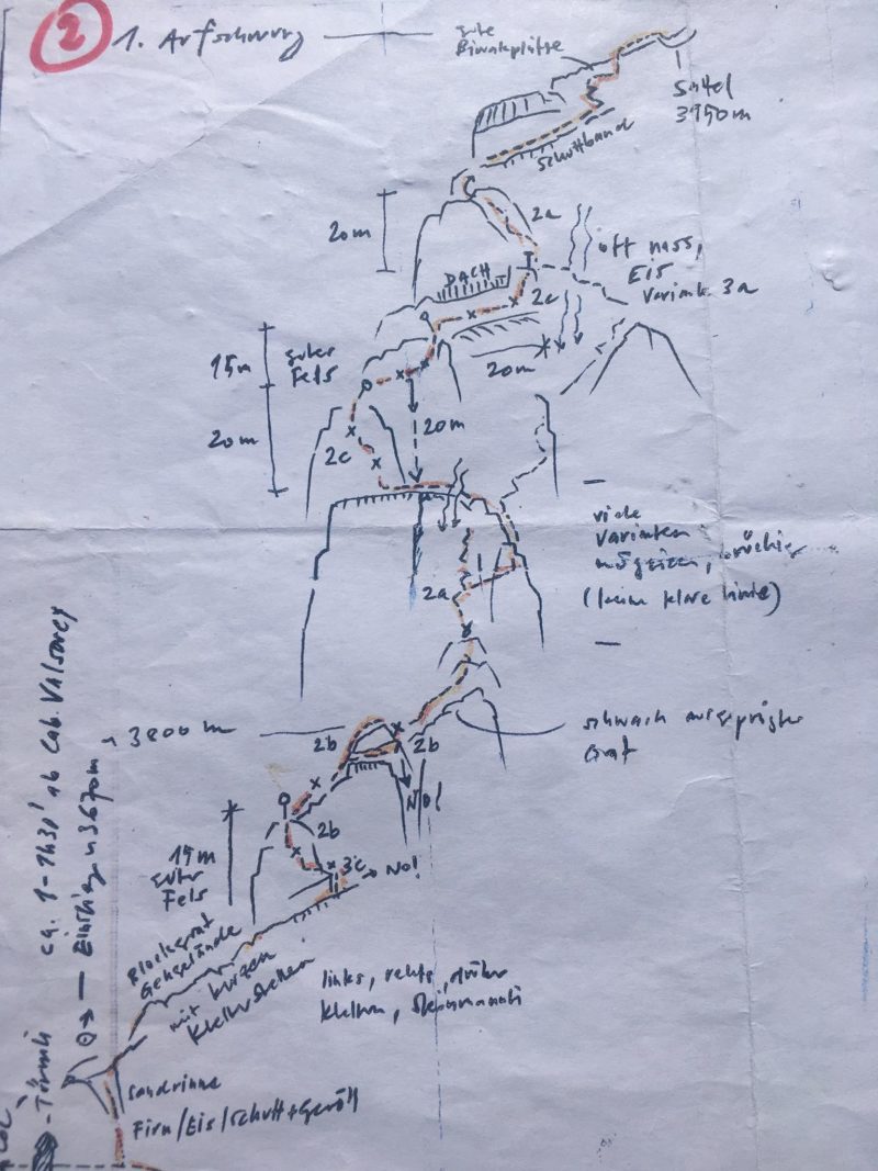 Topo arête du Meitin Grand Combin alpinisme escalade valais Valsorey
