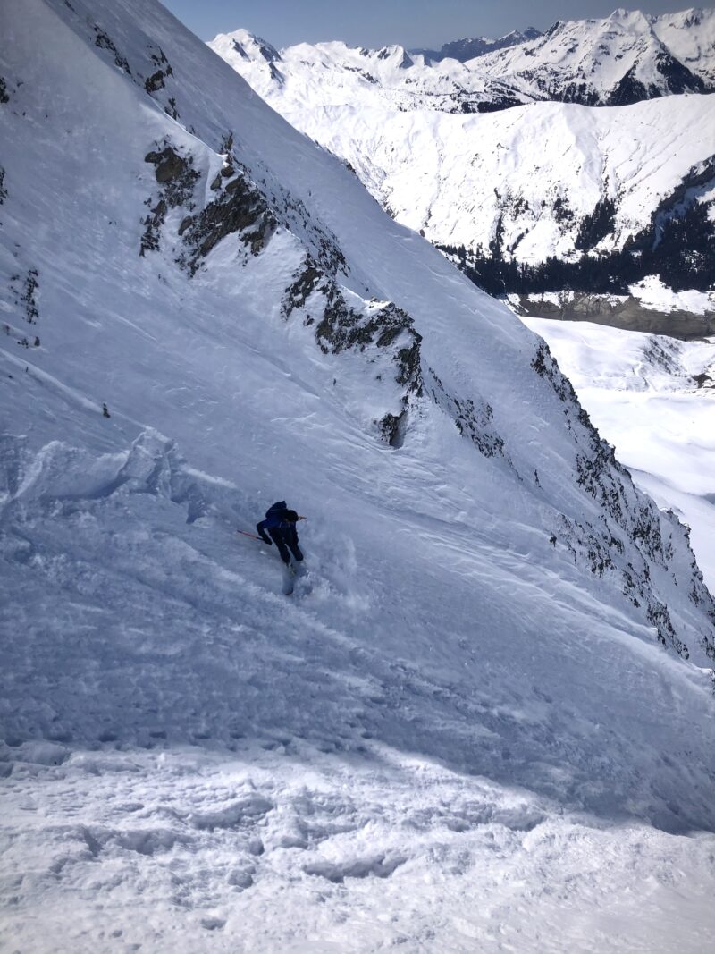 Pointe d'Arpire Beaufortain ski pente raide ski de rando ski de randonnée Arêches Beaufort Roselend ouverture steep ski skiing