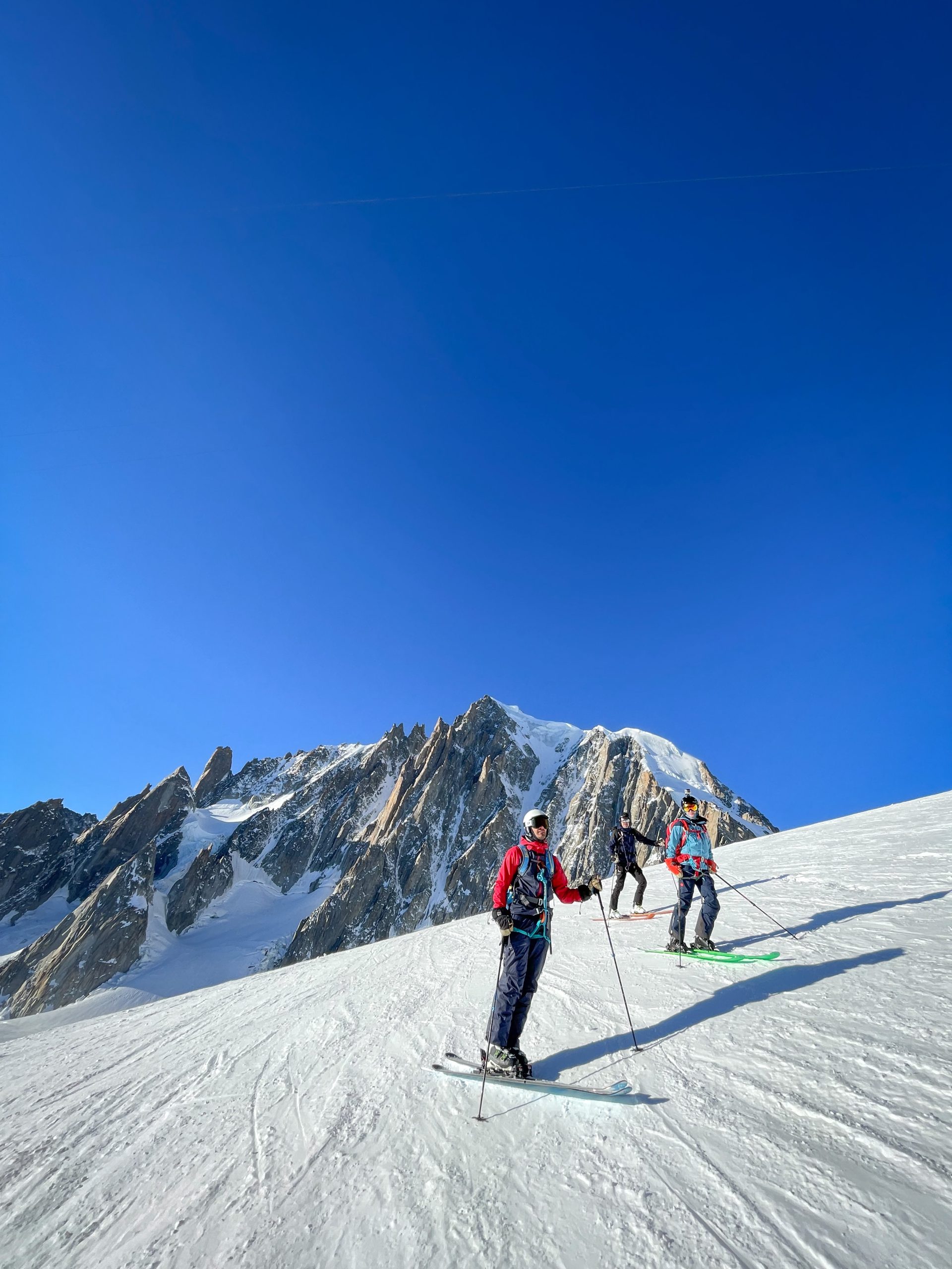 Ski randonnée alpinisme Mont Blanc massif Vallée Blanche aiguille du Midi envers du Plan freeride freeski