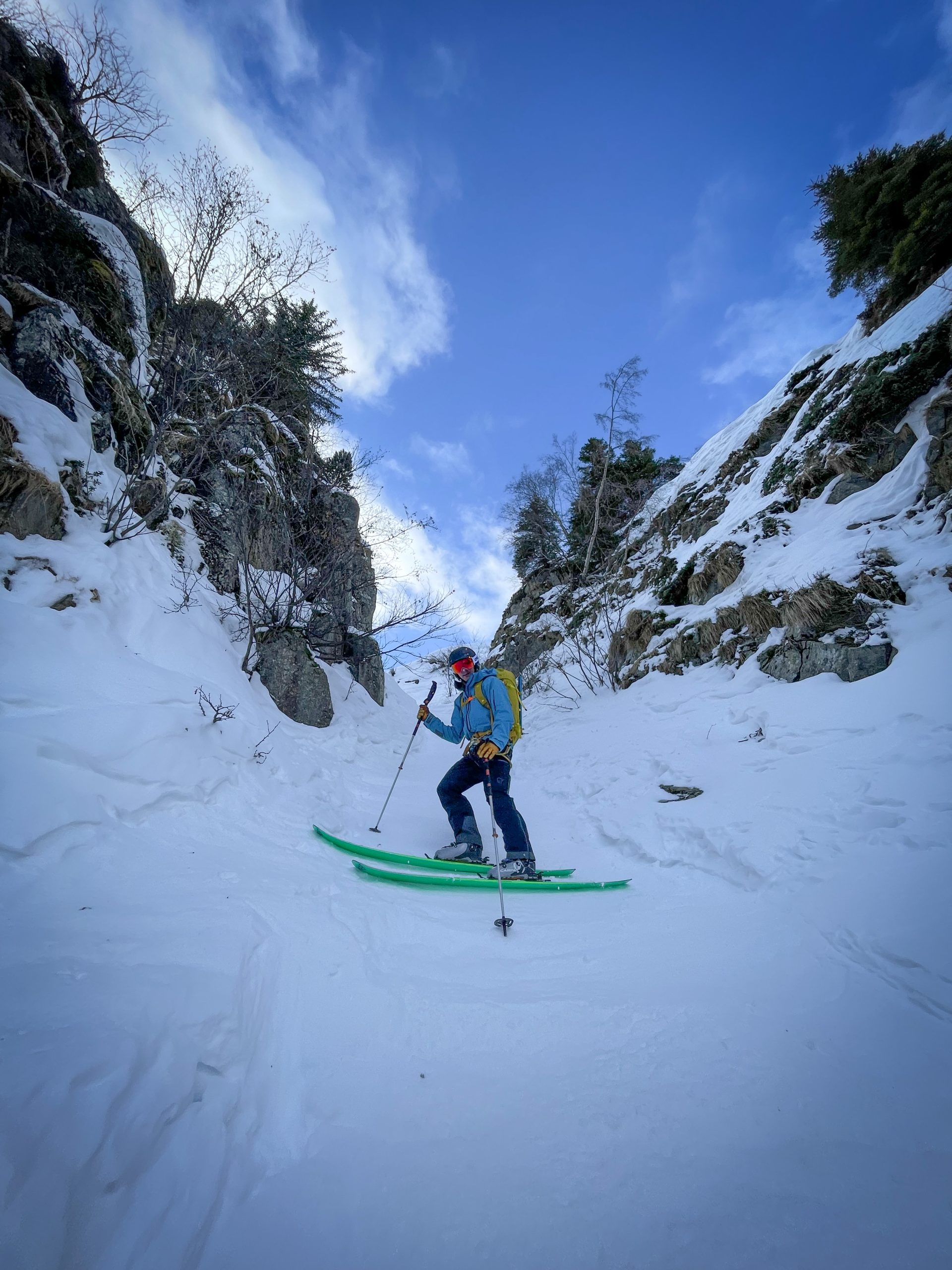 Ski randonnée alpinisme escalade Mont Mirantin Beaufortain arête nord est Vache Rouge ski freeski freeride