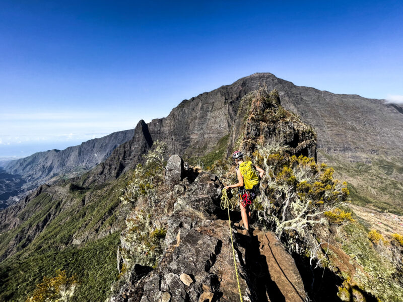 Traversée des 3 Salazes Cilaos Réunion escalade alpinisme climb climbing Mafate