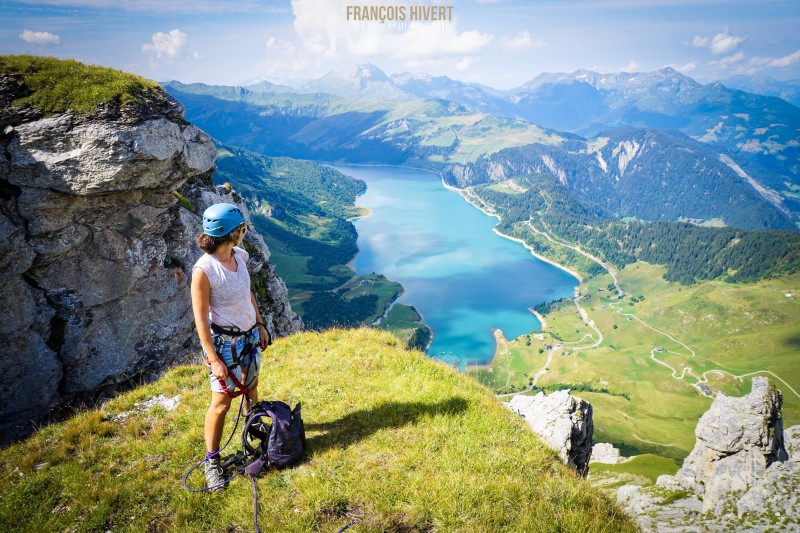 Via ferrata rocher vent Beaufortain escalade Roselend