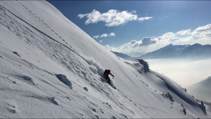 Grand Mont face nord ouest couloir Mines Beaufortain ski randonnée