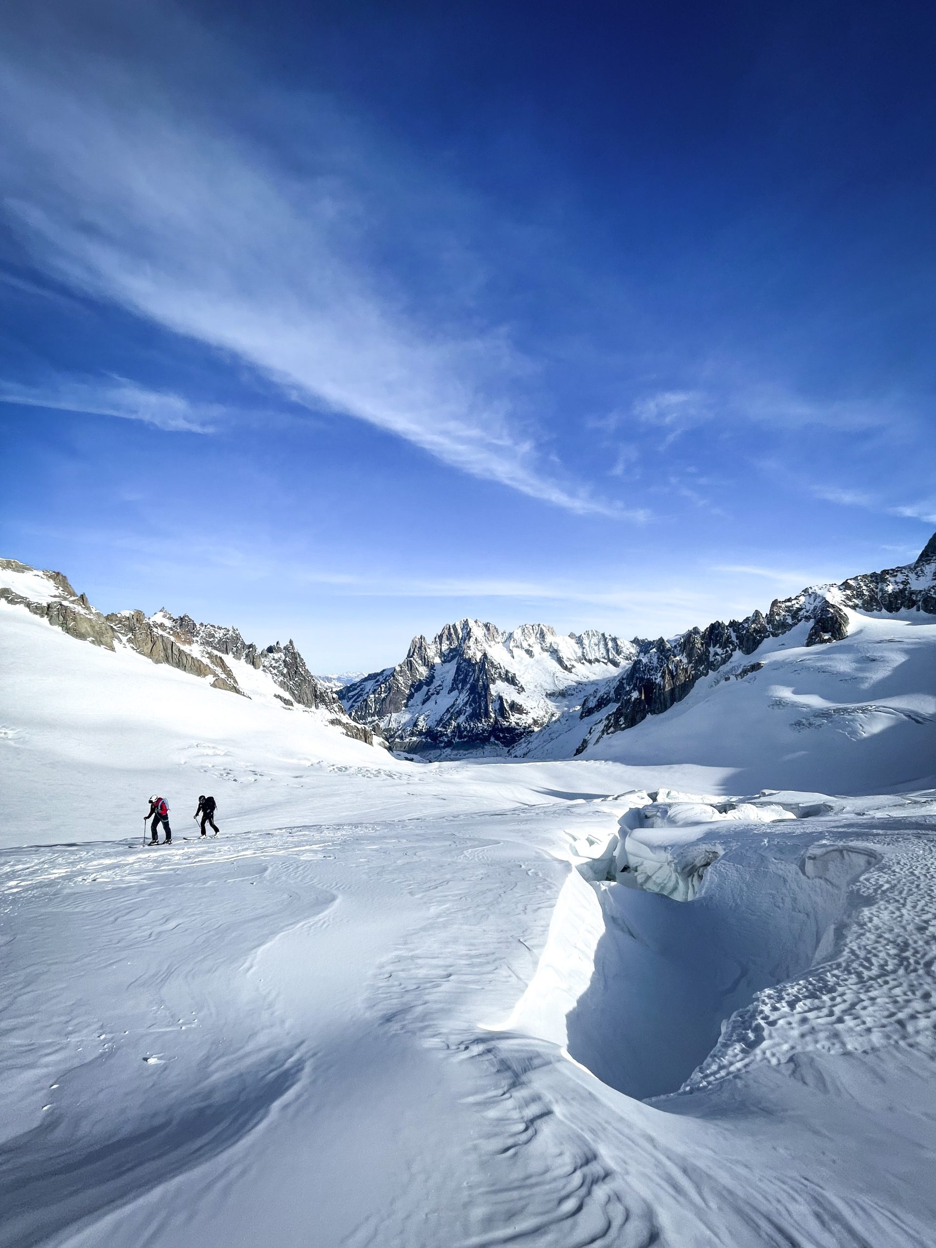 col d'Entrèves pente de la Vierge Chamonix Mont Blanc Vallée Blanche ski randonnée alpinisme