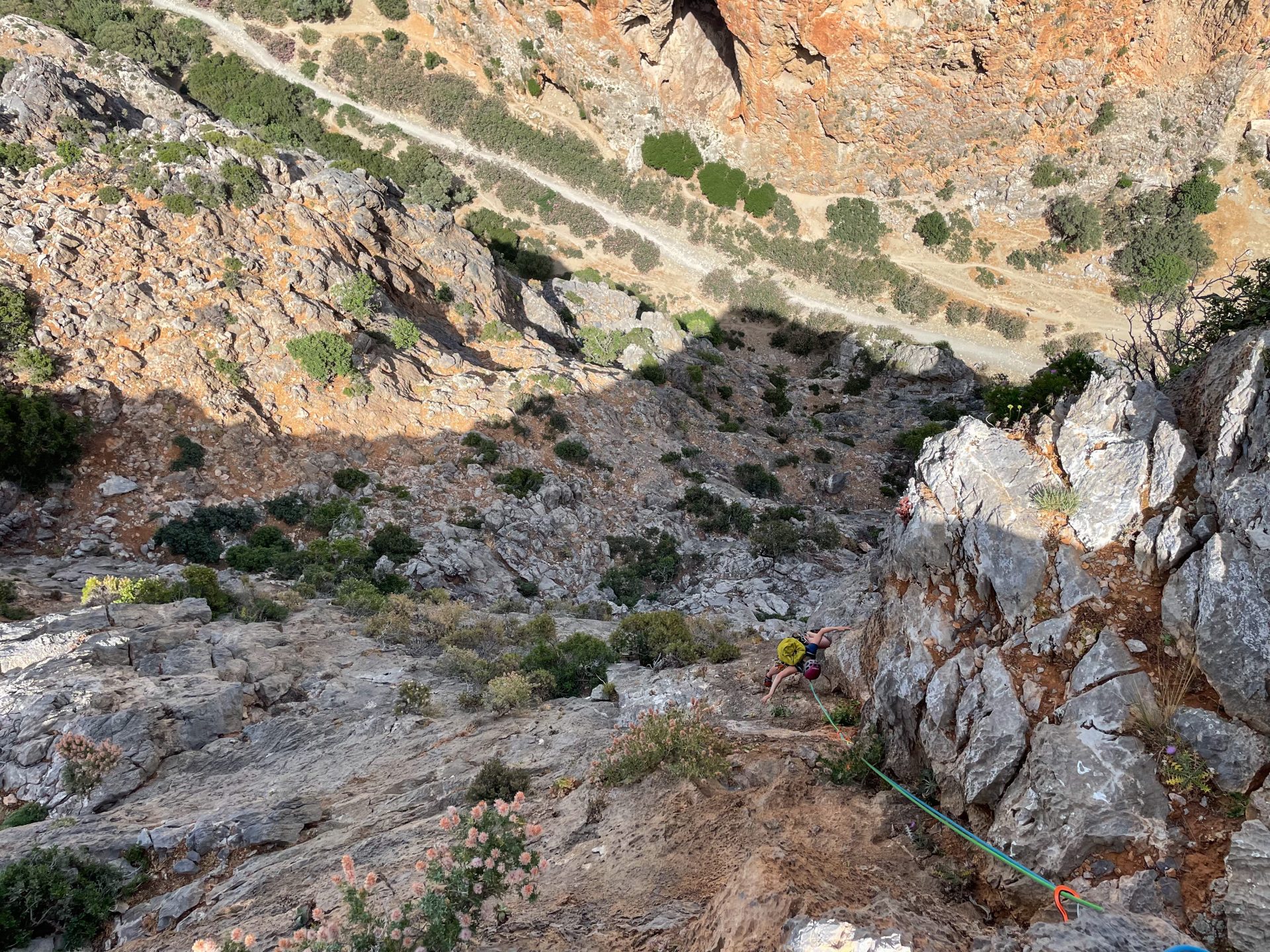 grande voie Escalade Grèce île Crète Agio Faranfo Farago Le syndrome de Calimero climb climbing