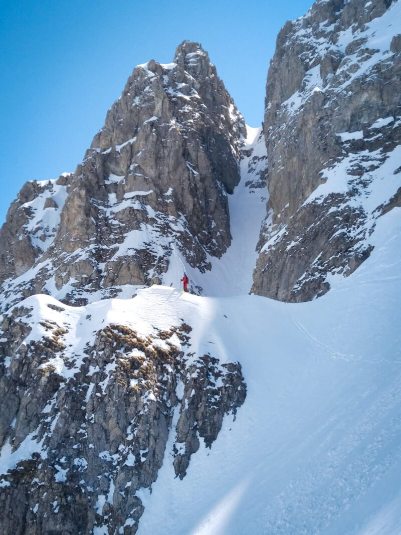 Beaufortain ski de pente raide ski de rando ski de randonnée les Contamines aiguille de la Pennaz