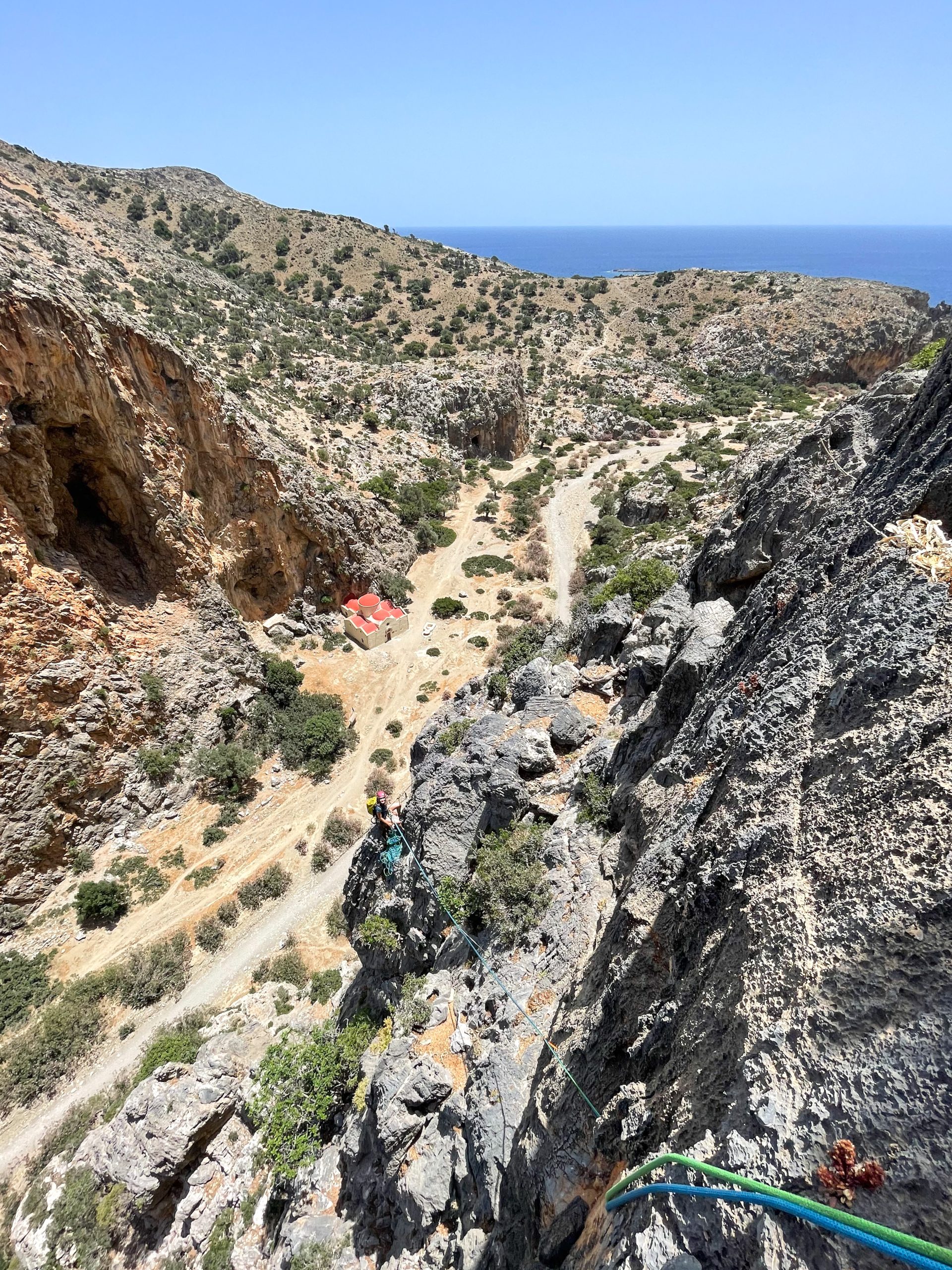 grande voie Escalade Grèce île Crète Agio Faranfo Farago Le syndrome de Calimero climb climbing