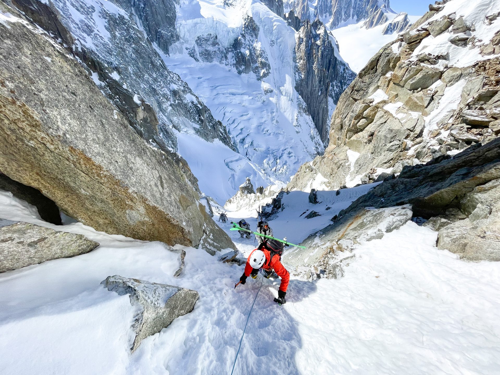 Brèche Puiseux Périade bivouac Mont Mallet Grandes Jorasses Chamonix Mont Blanc Vallée Blanche ski randonnée alpinisme