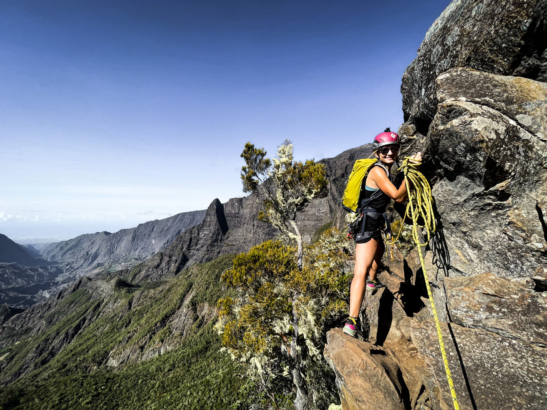 Traversée des 3 Salazes Cilaos Réunion escalade alpinisme climb climbing Mafate