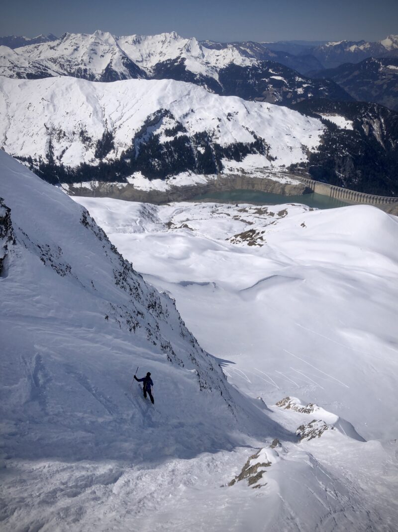 Pointe d'Arpire Beaufortain ski pente raide ski de rando ski de randonnée Arêches Beaufort Roselend ouverture steep ski skiing