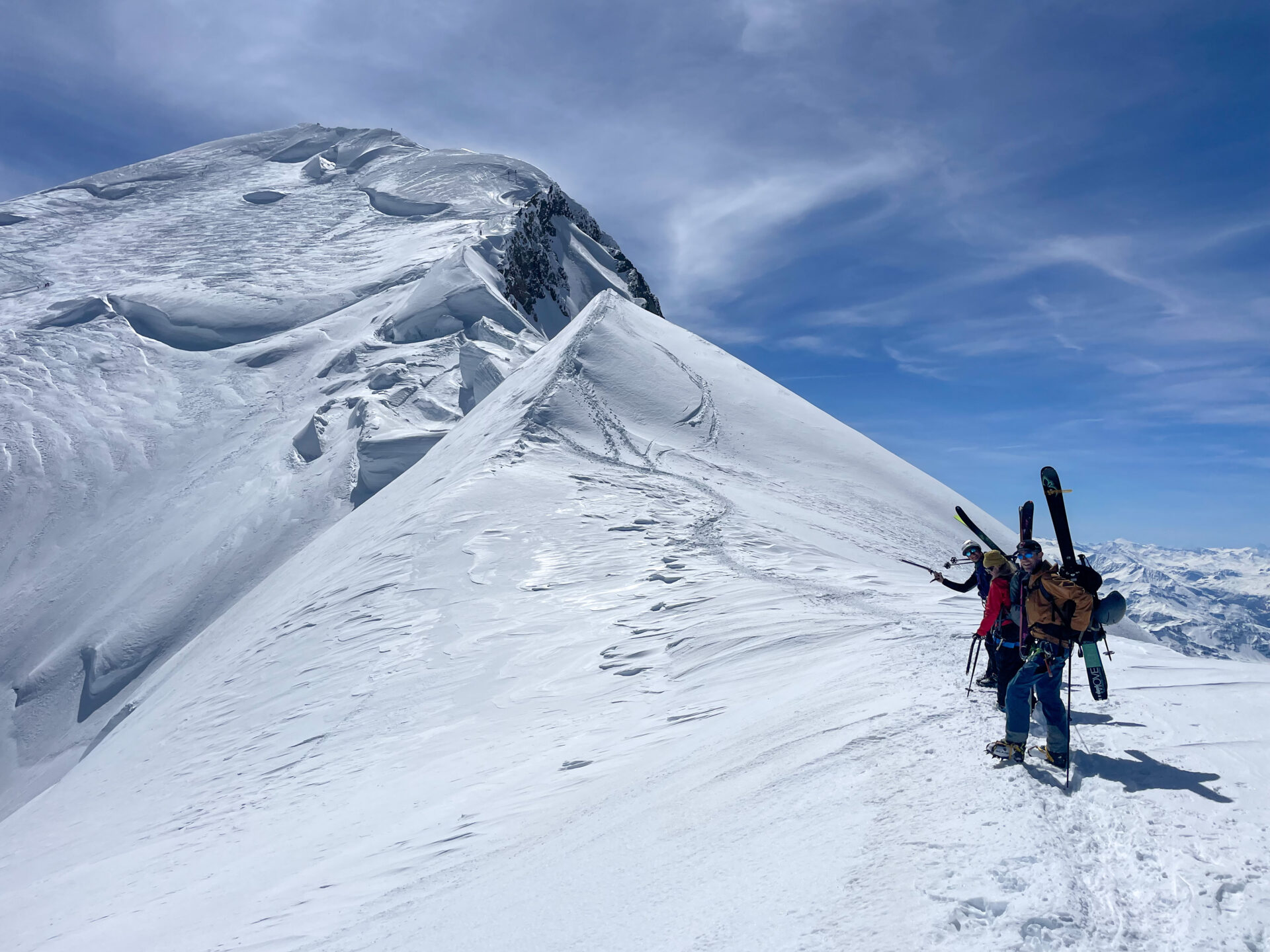 alpinisme ski randonnée Mont Blanc Chamonix Dôme Gouter arête nord Bosses refuge Grands Mulets glacier Bosson face nord Vallot