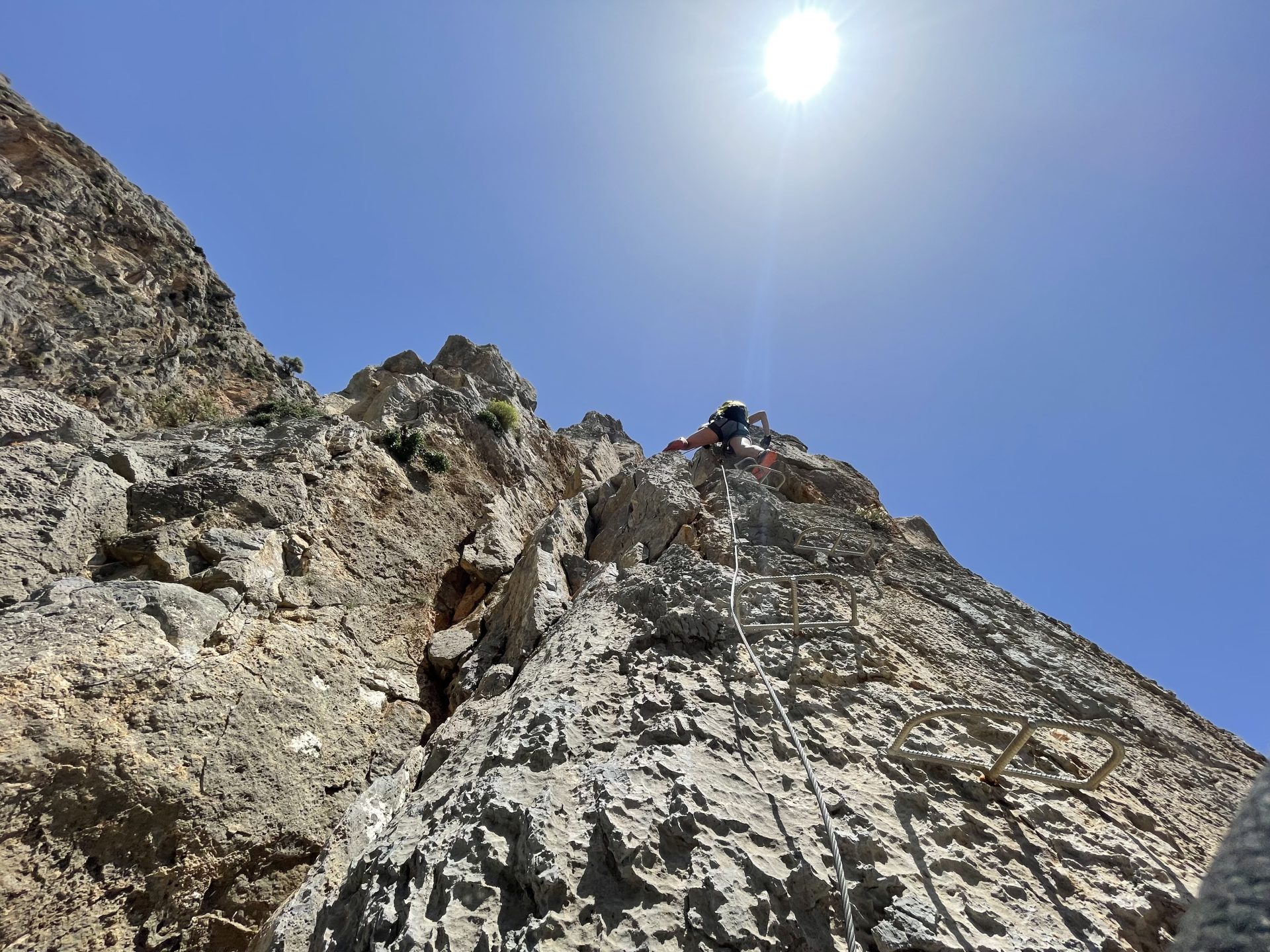 Via ferrata Grèce Crète Kapetaniana Agio Ionnanis escalade climb climbing