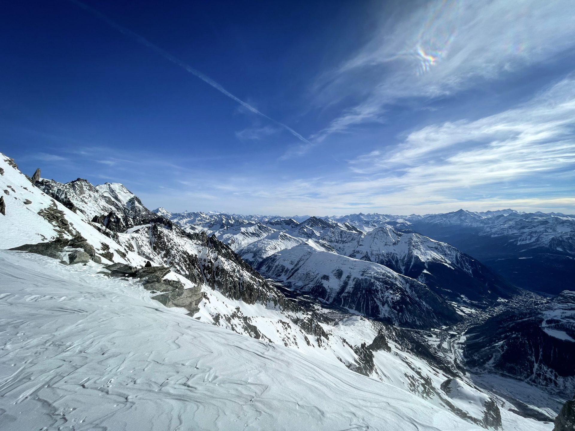 col d'Entrèves pente de la Vierge Chamonix Mont Blanc Vallée Blanche ski randonnée alpinisme