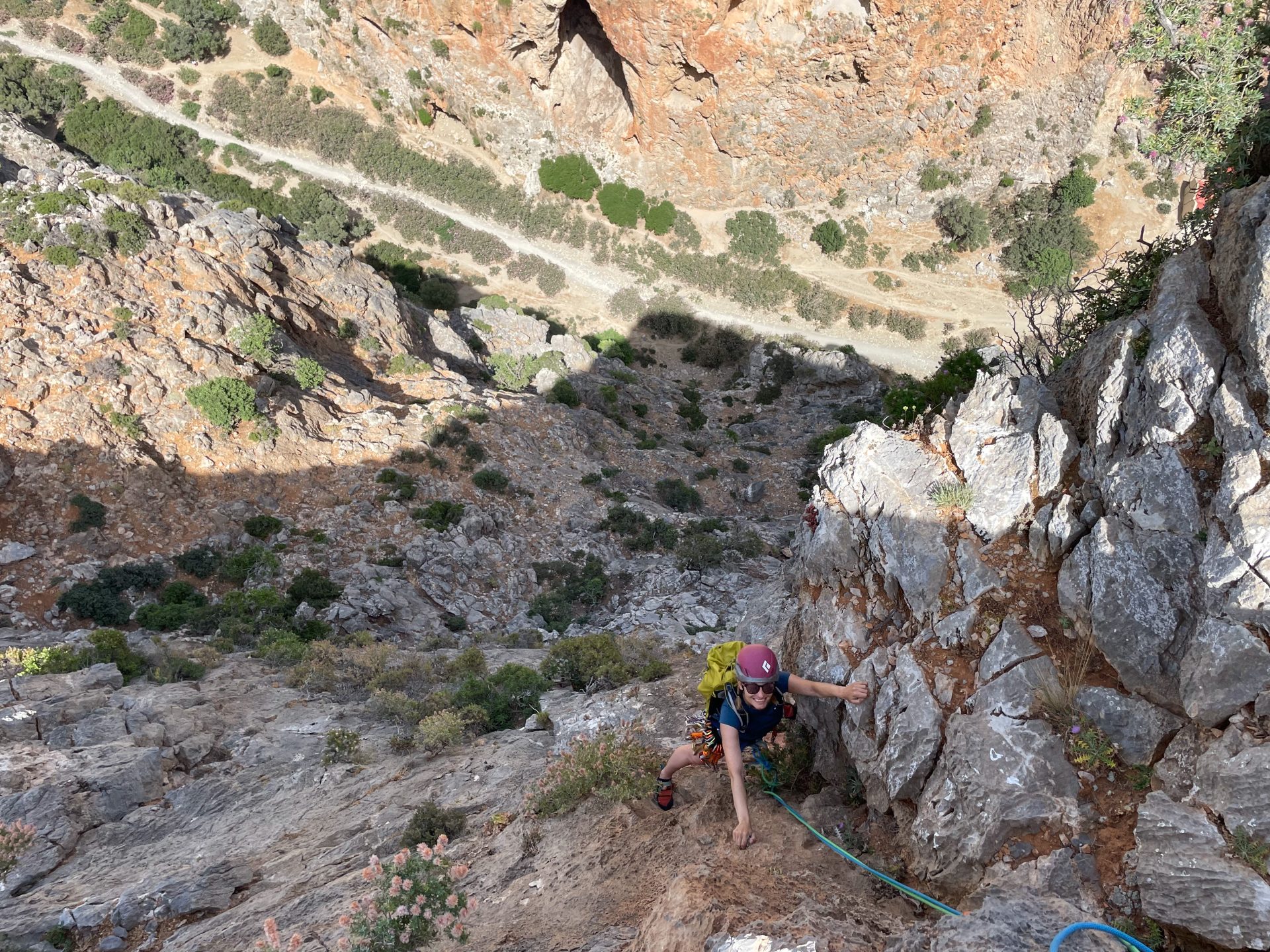 grande voie Escalade Grèce île Crète Agio Faranfo Farago Le syndrome de Calimero climb climbing