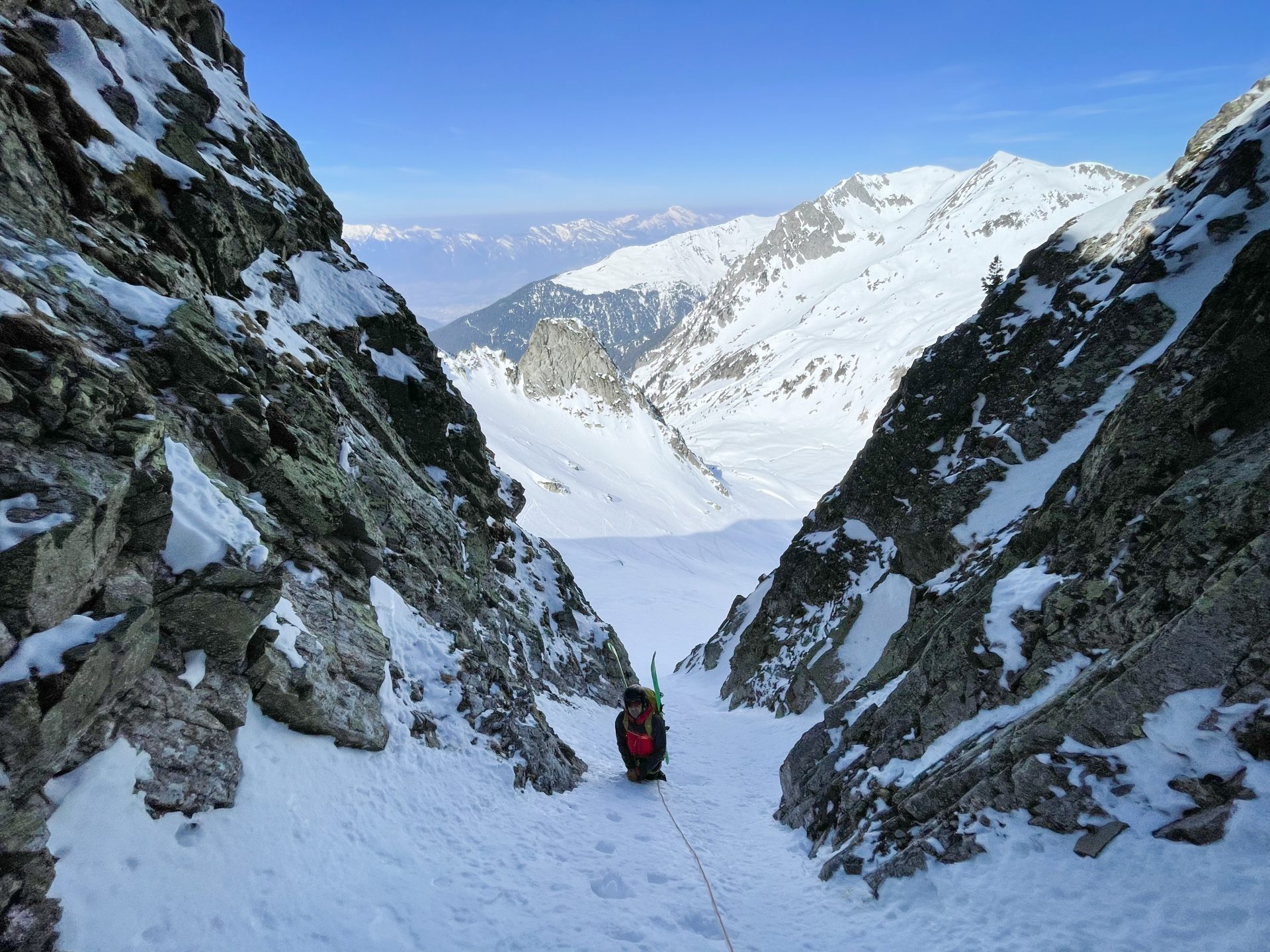 Beaufortain ski randonnée freeski freeride alpinisme couloir pointe des Besaces