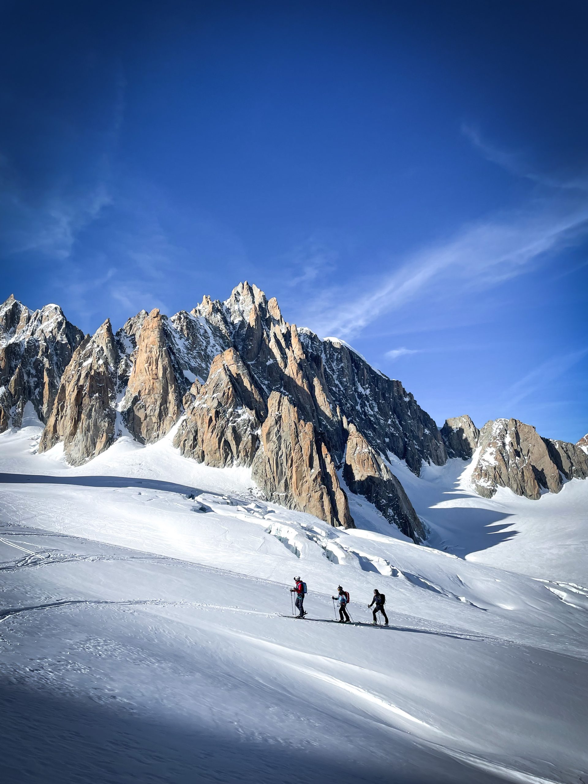 col d'Entrèves pente de la Vierge Chamonix Mont Blanc Vallée Blanche ski randonnée alpinisme