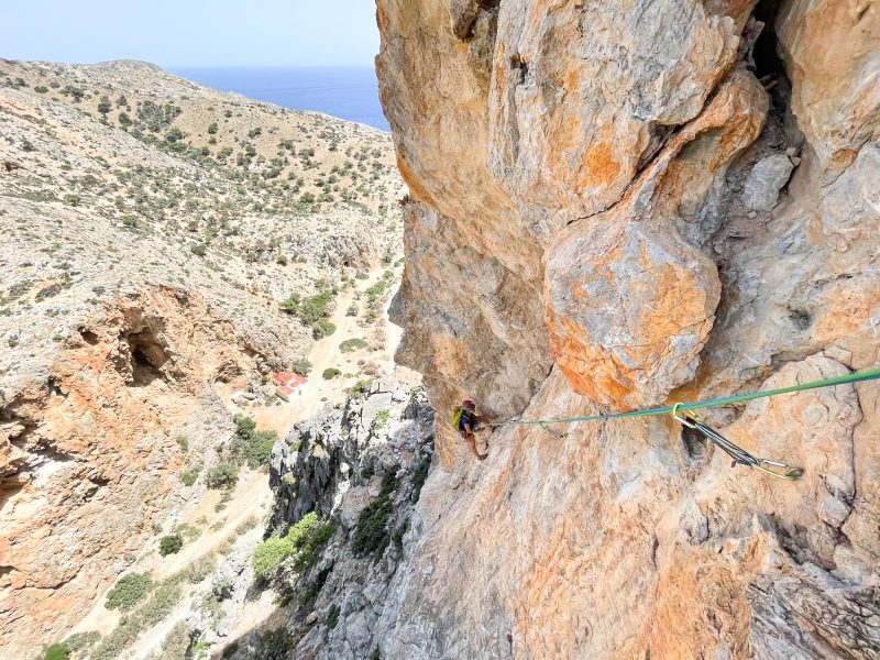 grande voie Escalade Grèce île Crète Agio Faranfo Farago Le syndrome de Calimero climb climbing