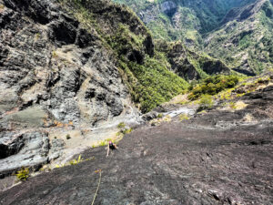 Réunion Piton de Sucre Dame de Pierre Letchis mon amour Cilaos escalade climbing cirque climb