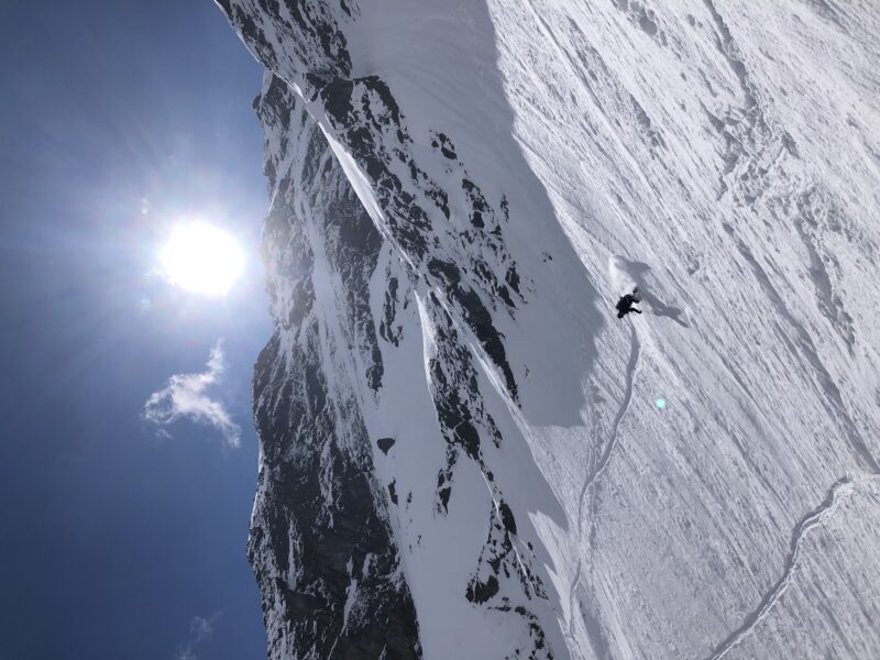 Mont Oreb face nord Aiguille Rouge Mont Blanc ski de randonnée ski de pente raide ski de rando