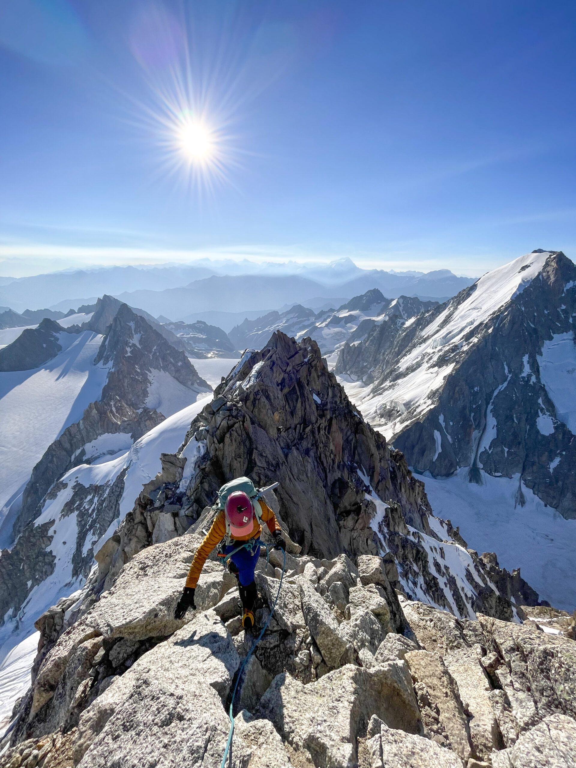 alpinisme Chardonnet arête Forbes glacier Tour Mont Blanc escalade massif refuge Albert 1er