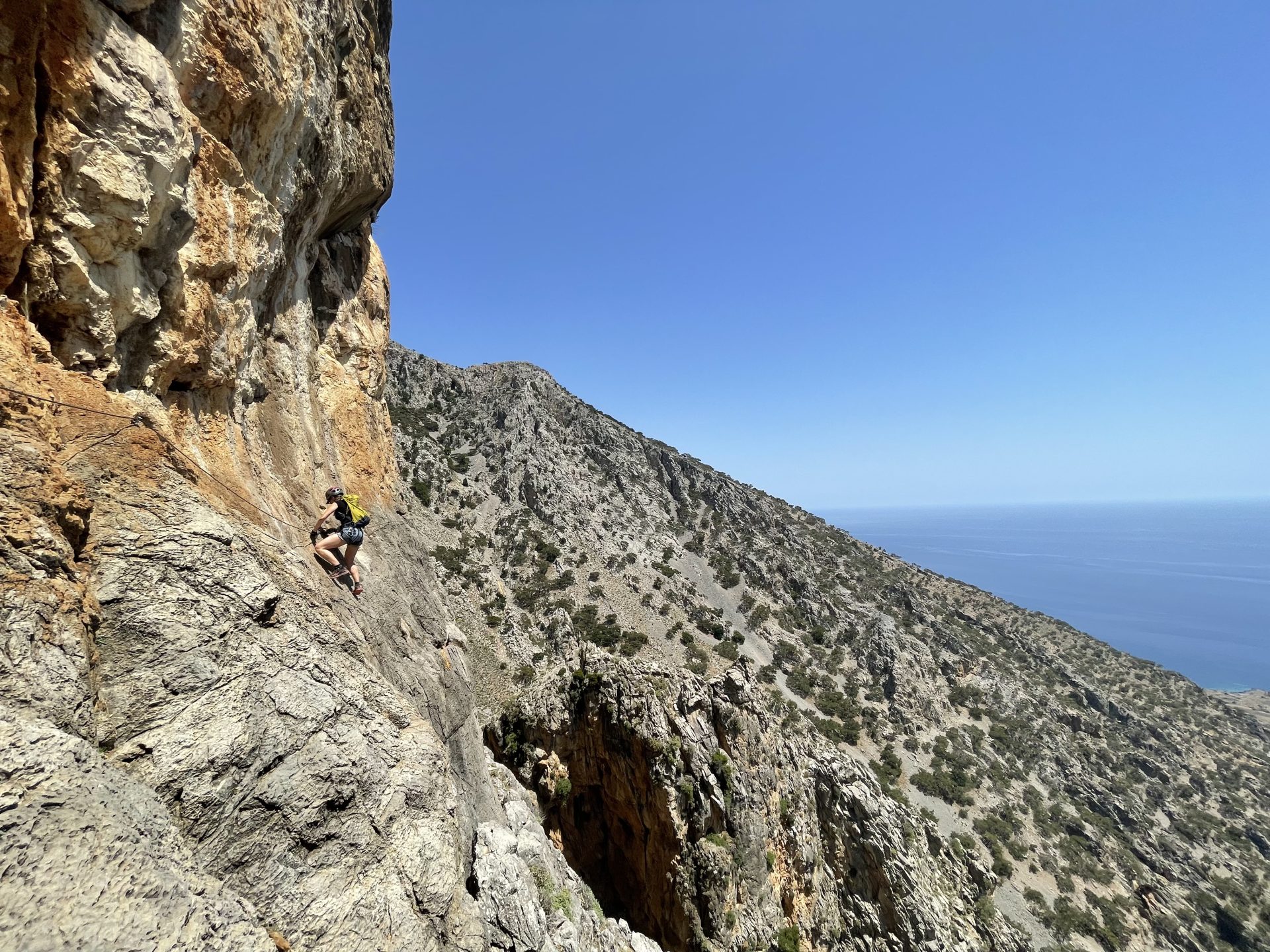 Via ferrata Grèce Crète Kapetaniana Agio Ionnanis escalade climb climbing