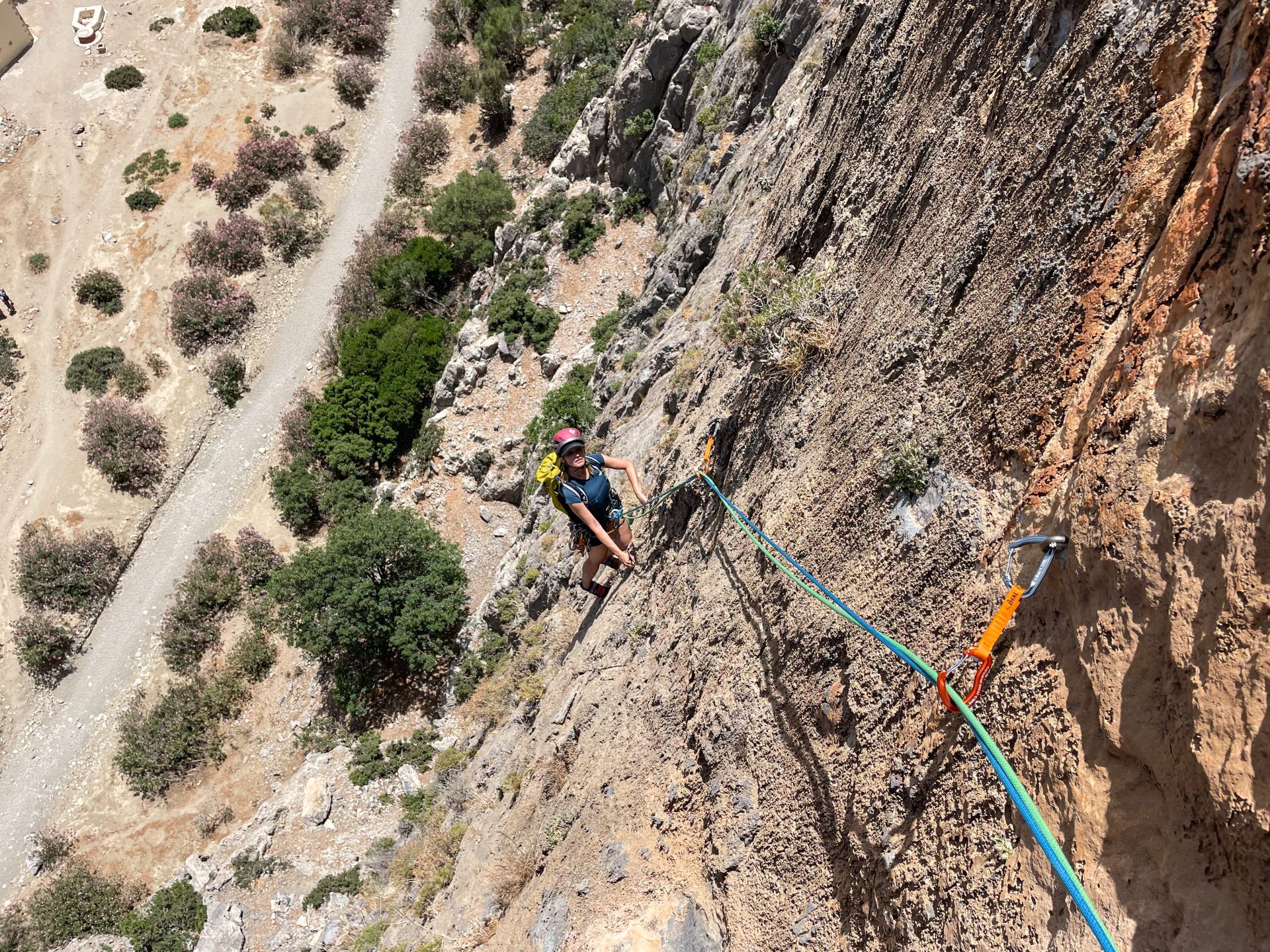 grande voie Escalade Grèce île Crète Agio Faranfo Farago Le syndrome de Calimero climb climbing