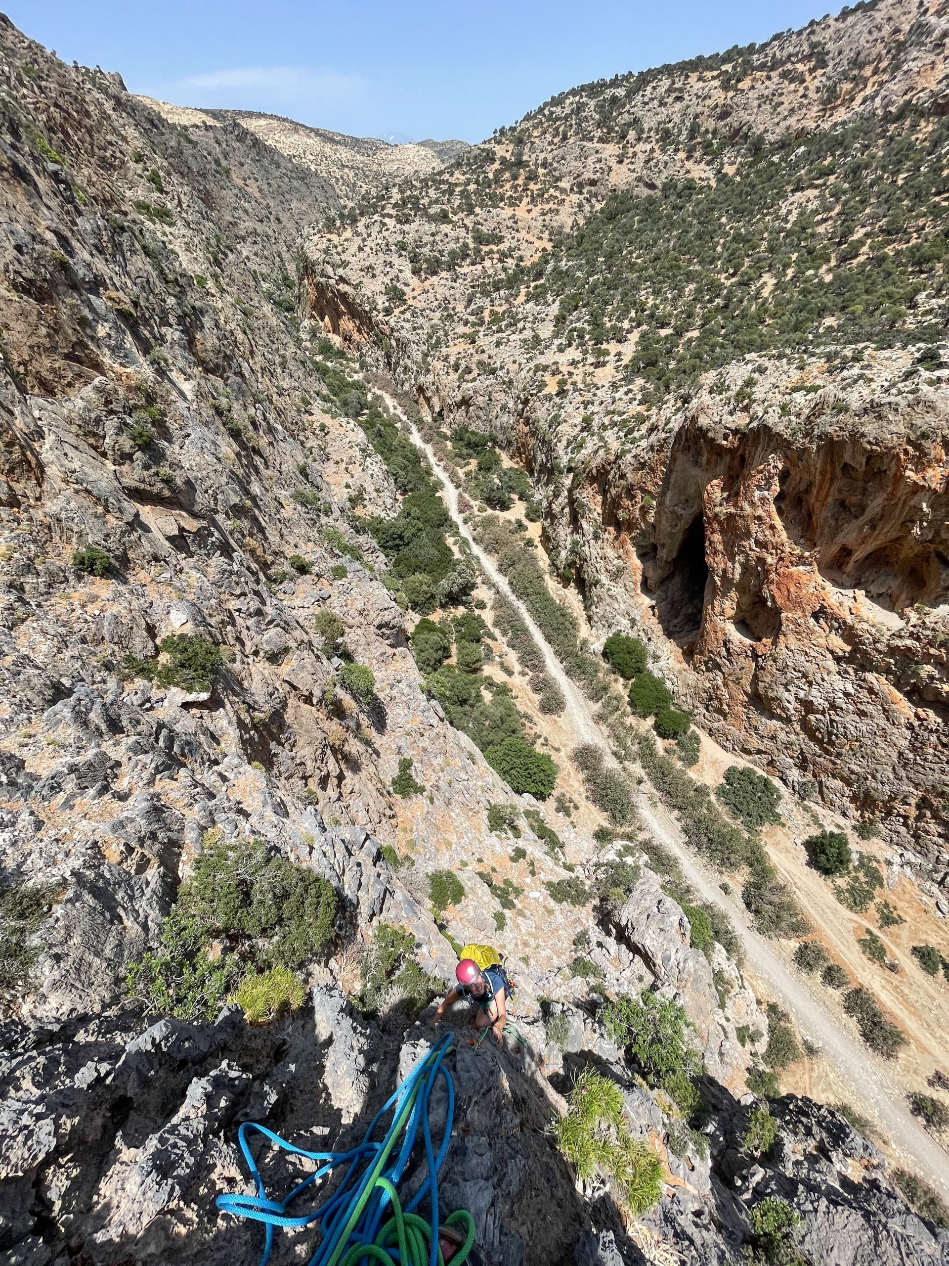 grande voie Escalade Grèce île Crète Agio Faranfo Farago Le syndrome de Calimero climb climbing