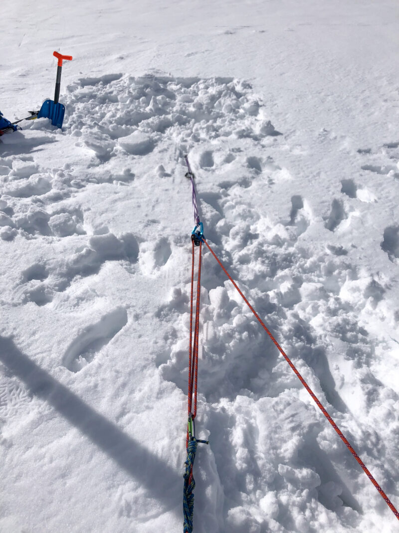 Ski alpinisme ski de rando sécurité glacier refuge Argentière Mont Blanc crevasse safe