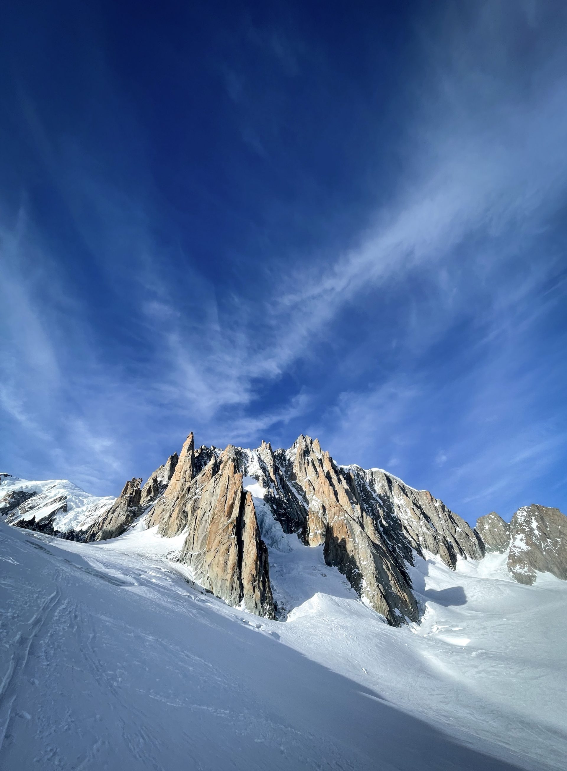 col d'Entrèves pente de la Vierge Chamonix Mont Blanc Vallée Blanche ski randonnée alpinisme