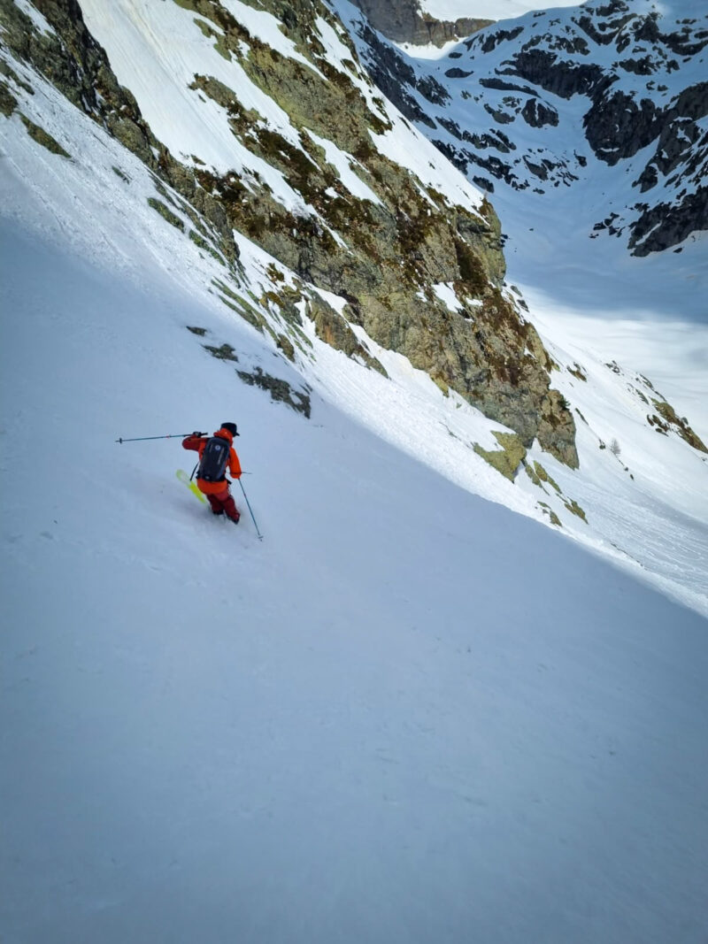 Mont Oreb face nord Aiguille Rouge Mont Blanc ski de randonnée ski de pente raide ski de rando