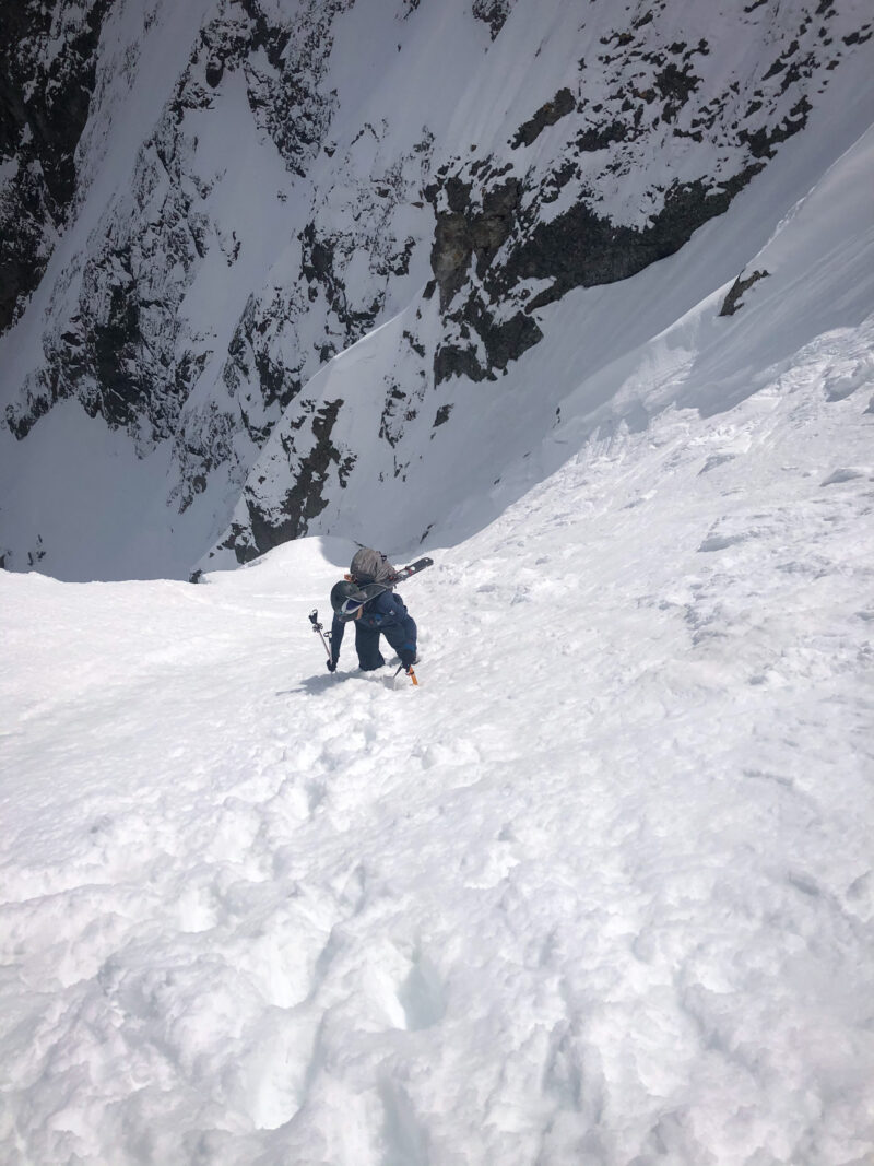 Mont Oreb face nord Aiguille Rouge Mont Blanc ski de randonnée ski de pente raide ski de rando