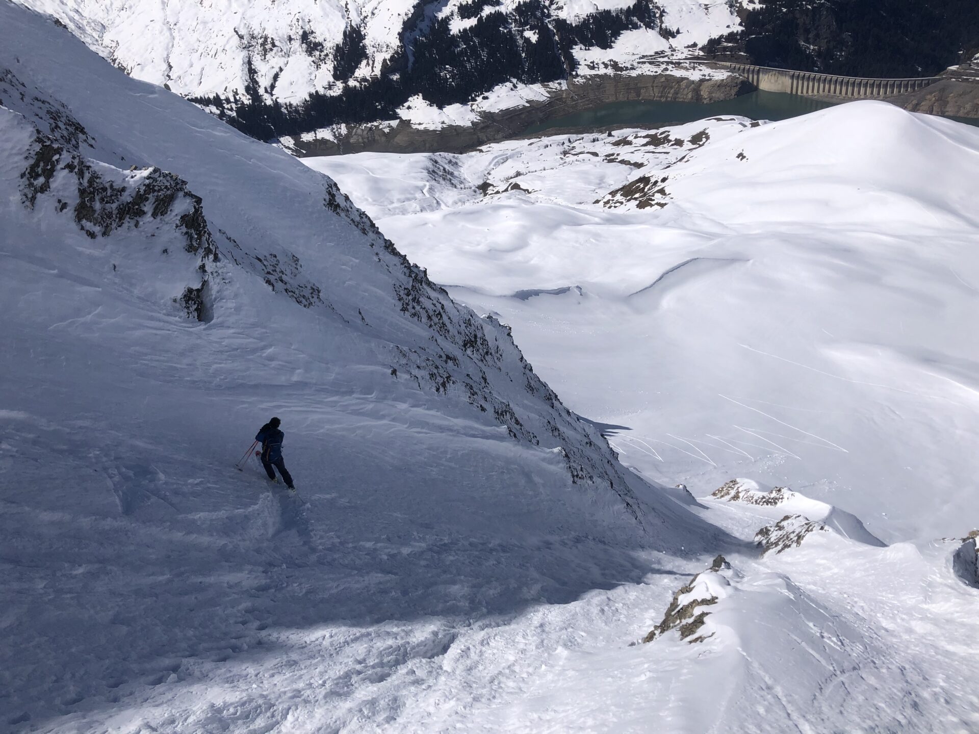 Pointe d'Arpire Beaufortain ski pente raide ski de rando ski de randonnée Arêches Beaufort Roselend ouverture steep ski skiing