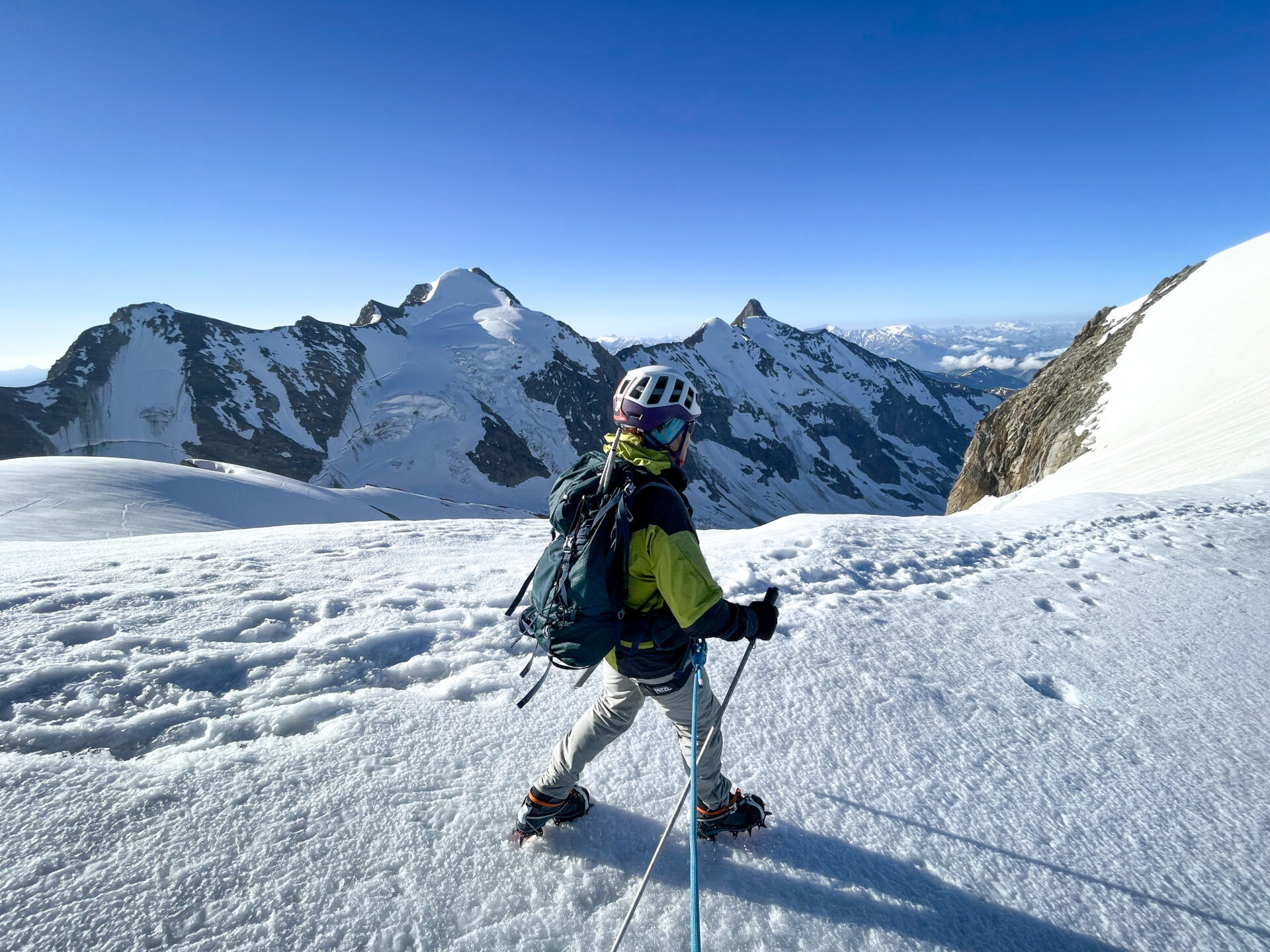 alpinisme Dôme Miage Bérangère traversée Tré La Tête Mont Blanc refuge Conscrits glacier