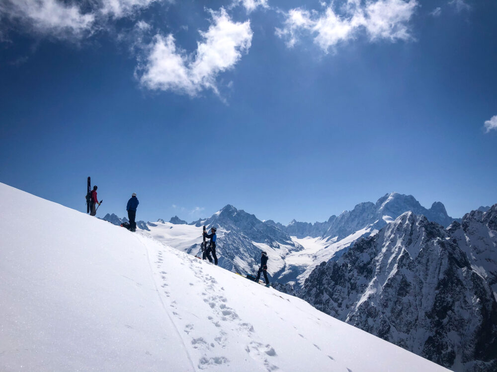 Mont Oreb face nord Aiguille Rouge Mont Blanc ski de randonnée ski de pente raide ski de rando