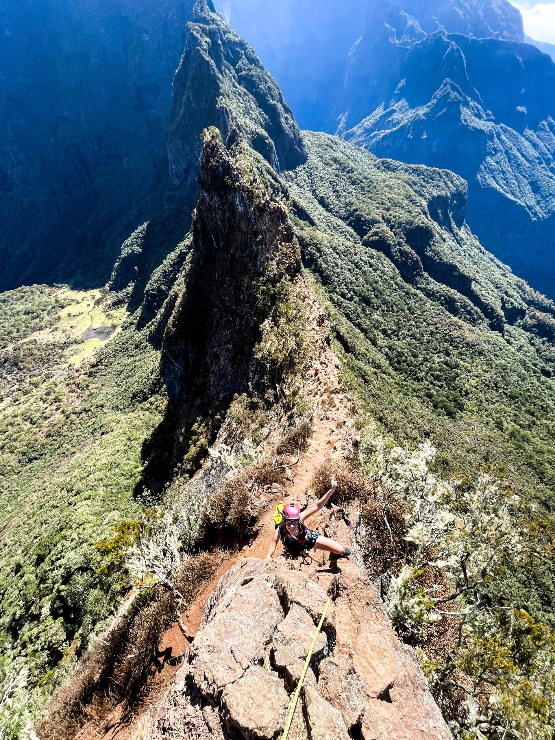 Traversée des 3 Salazes Cilaos Réunion escalade alpinisme climb climbing Mafate