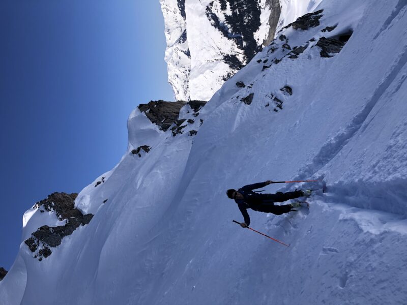 Pointe d'Arpire Beaufortain ski pente raide ski de rando ski de randonnée Arêches Beaufort Roselend ouverture steep ski skiing