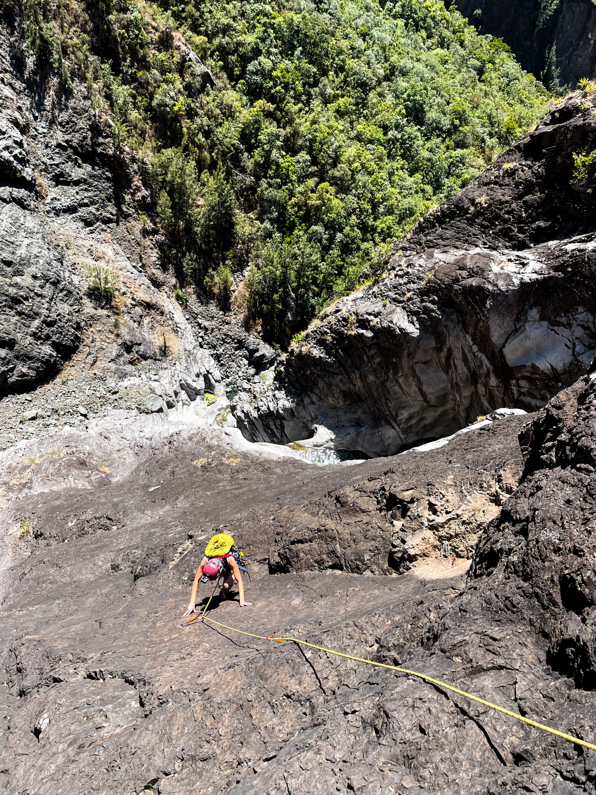 Réunion Piton de Sucre Dame de Pierre Letchis mon amour Cilaos escalade climbing cirque climb