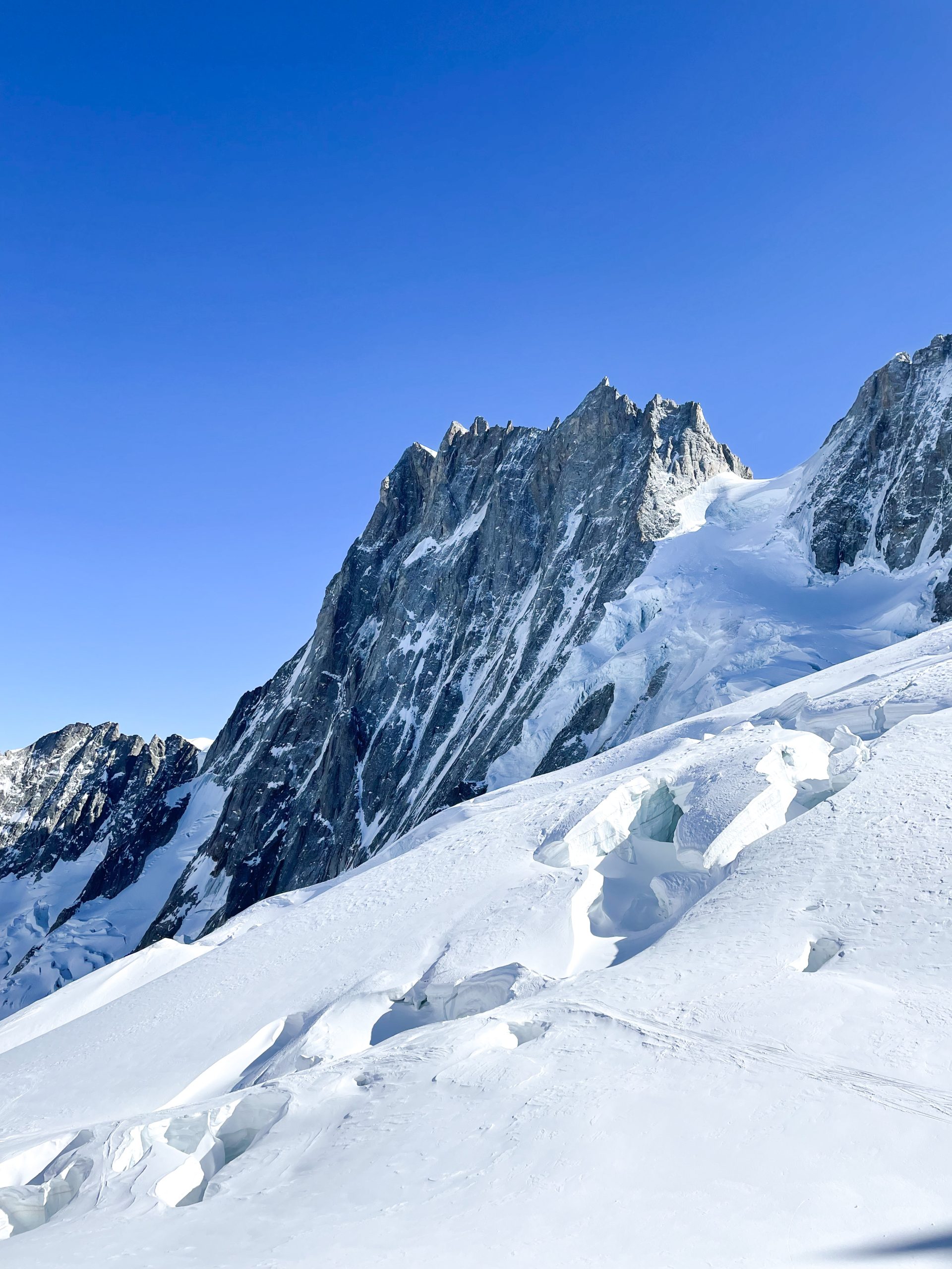 Brèche Puiseux Périade bivouac Mont Mallet Grandes Jorasses Chamonix Mont Blanc Vallée Blanche ski randonnée alpinisme