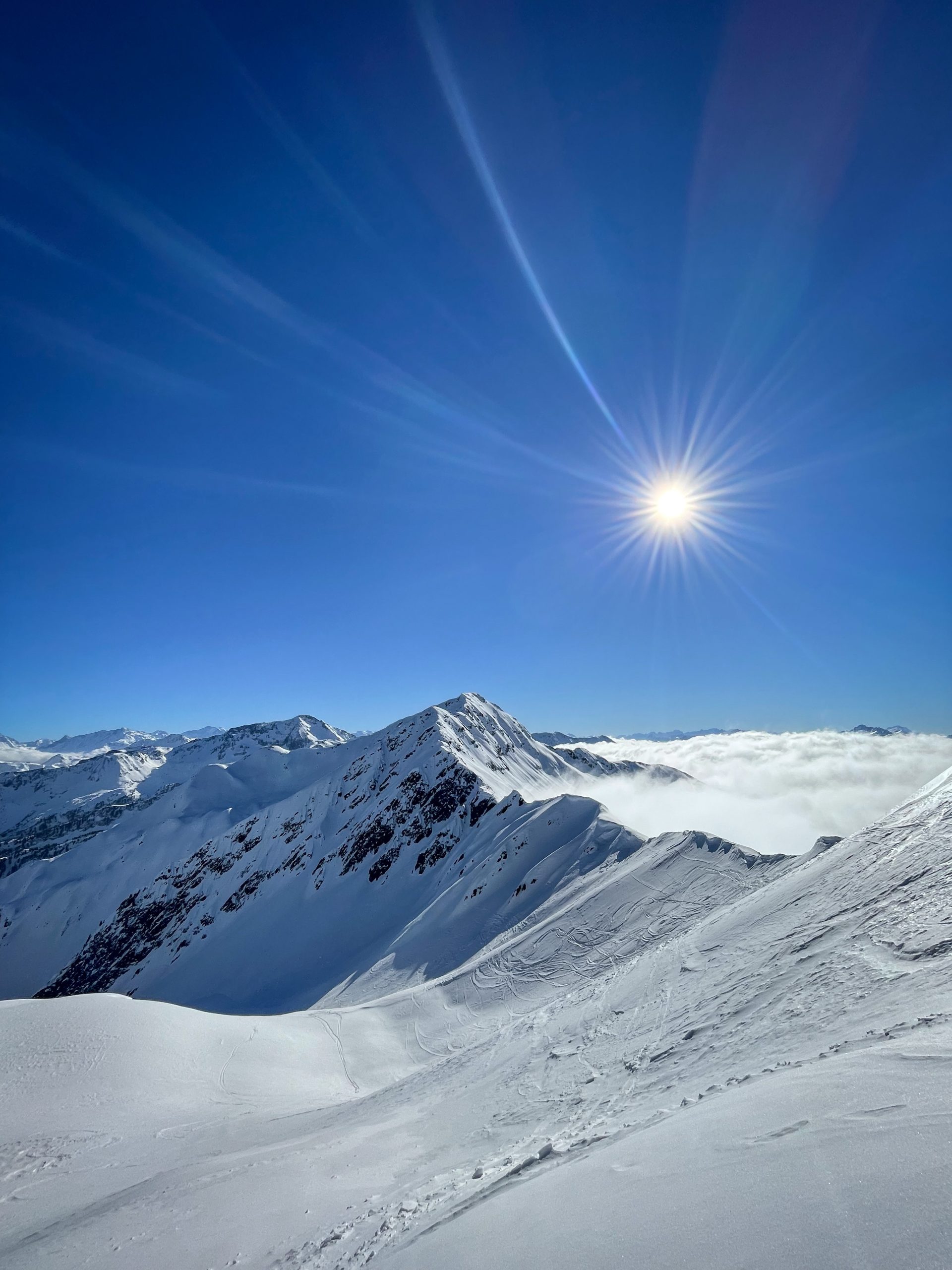 Ski randonnée alpinisme escalade Mont Mirantin Beaufortain arête nord est Vache Rouge ski freeski freeride