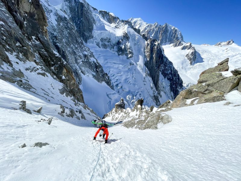 Brèche Puiseux Périade bivouac Mont Mallet Grandes Jorasses Chamonix Mont Blanc Vallée Blanche ski randonnée alpinisme