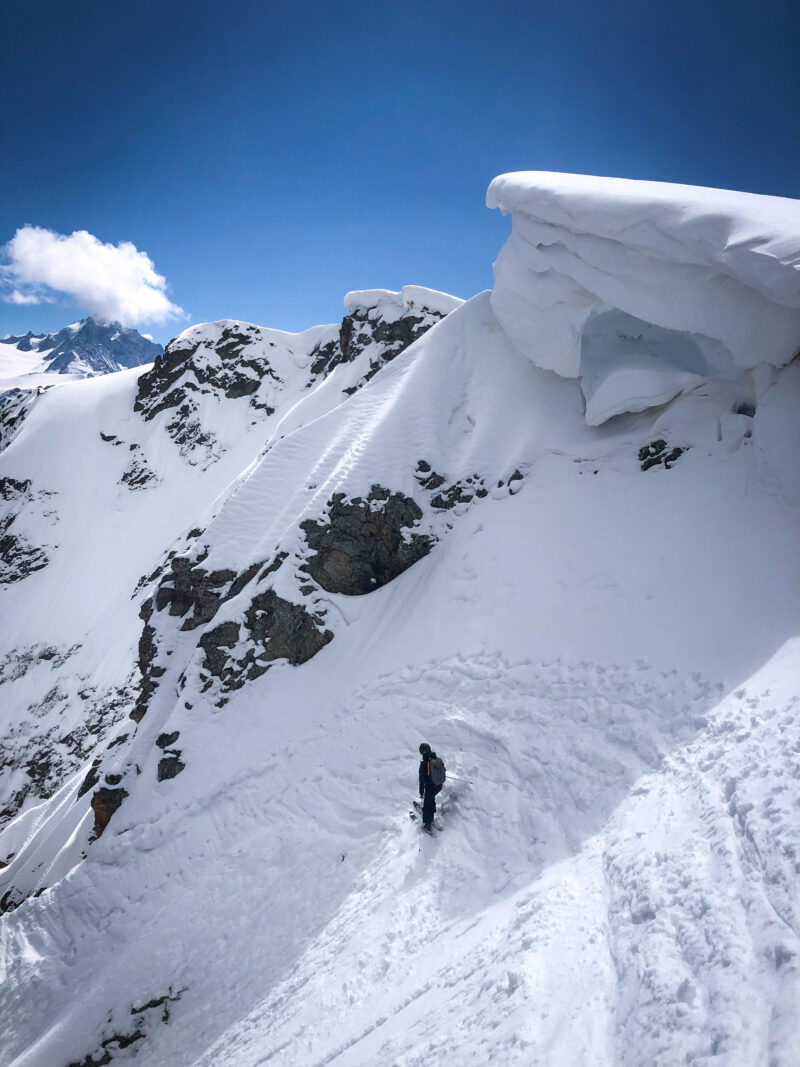 Mont Oreb face nord Aiguille Rouge Mont Blanc ski de randonnée ski de pente raide ski de rando