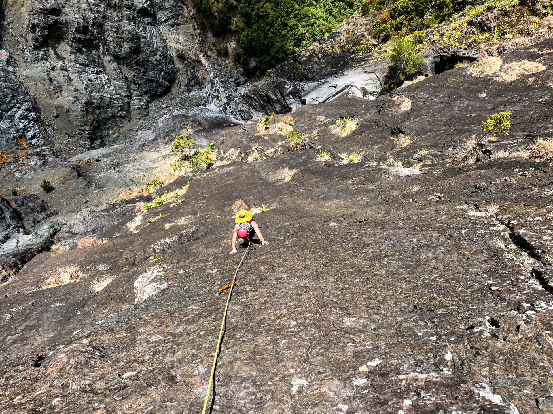 Réunion Piton de Sucre Dame de Pierre Letchis mon amour Cilaos escalade climbing cirque climb