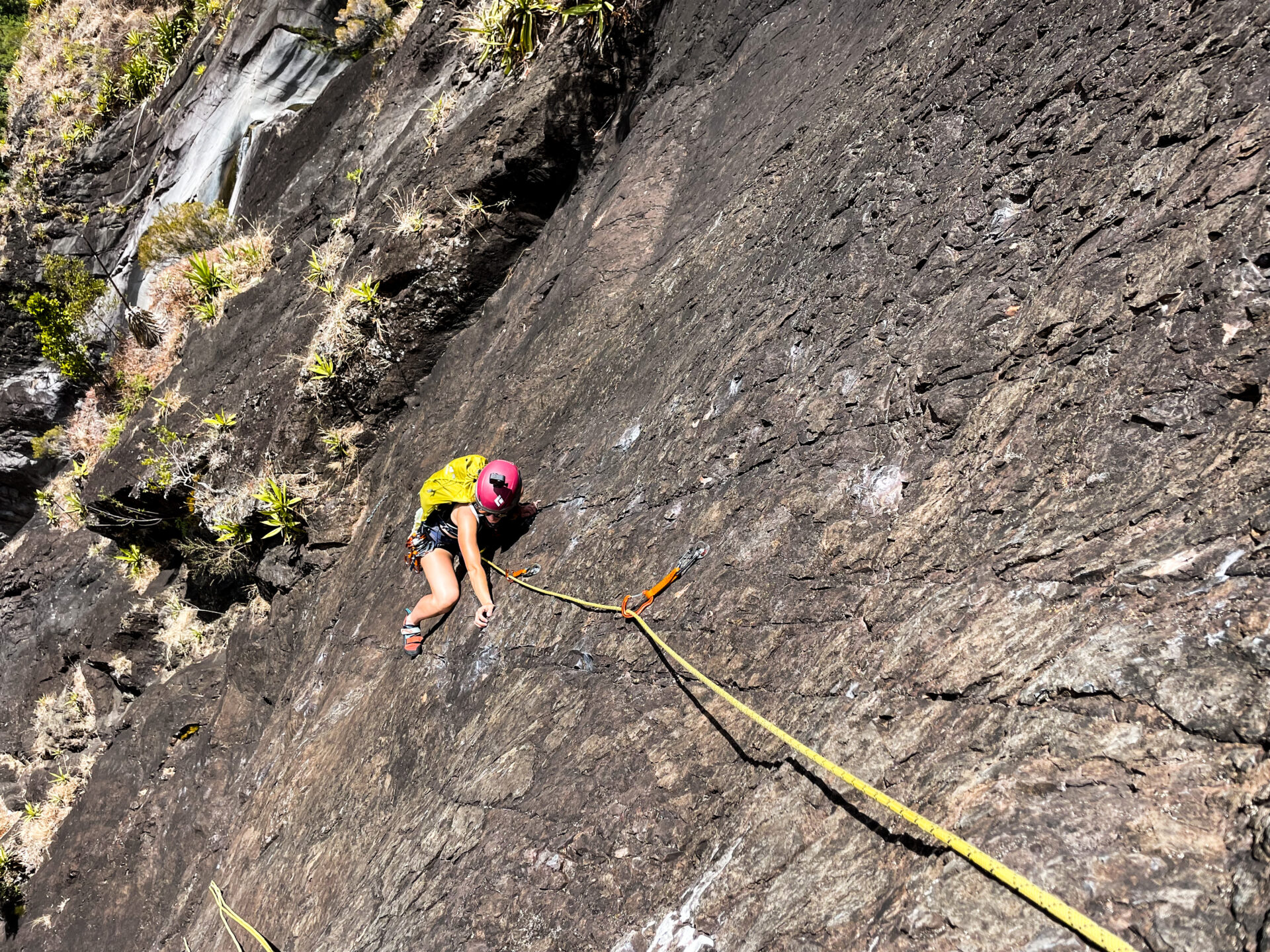 Réunion Piton de Sucre Dame de Pierre Letchis mon amour Cilaos escalade climbing cirque climb