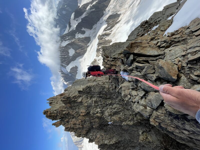 Alpinisme aiguille des Glaciers arête sud est petite Kuffner glacier des Glaciers bivouac Estelette glacier Estelette Lée Blanche