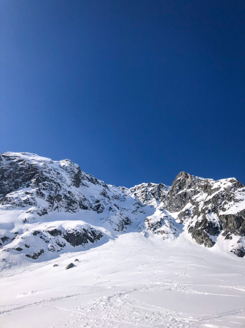 Mont Oreb face nord Aiguille Rouge Mont Blanc ski de randonnée ski de pente raide ski de rando